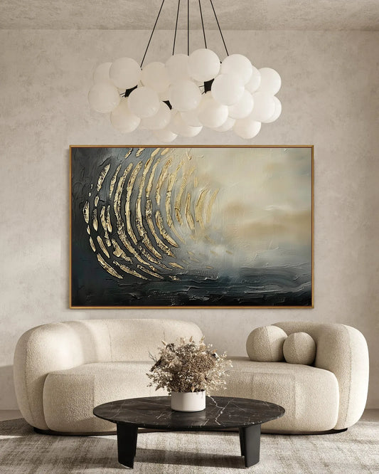 Oversized Abstract Wabi Sabi Canvas Art No.160