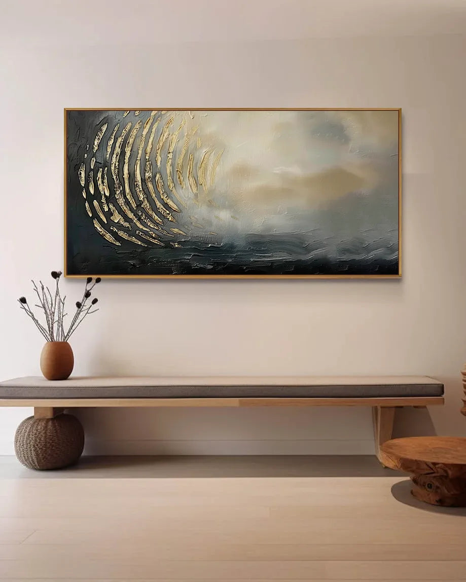 Oversized Abstract Wabi Sabi Canvas Art No.160
