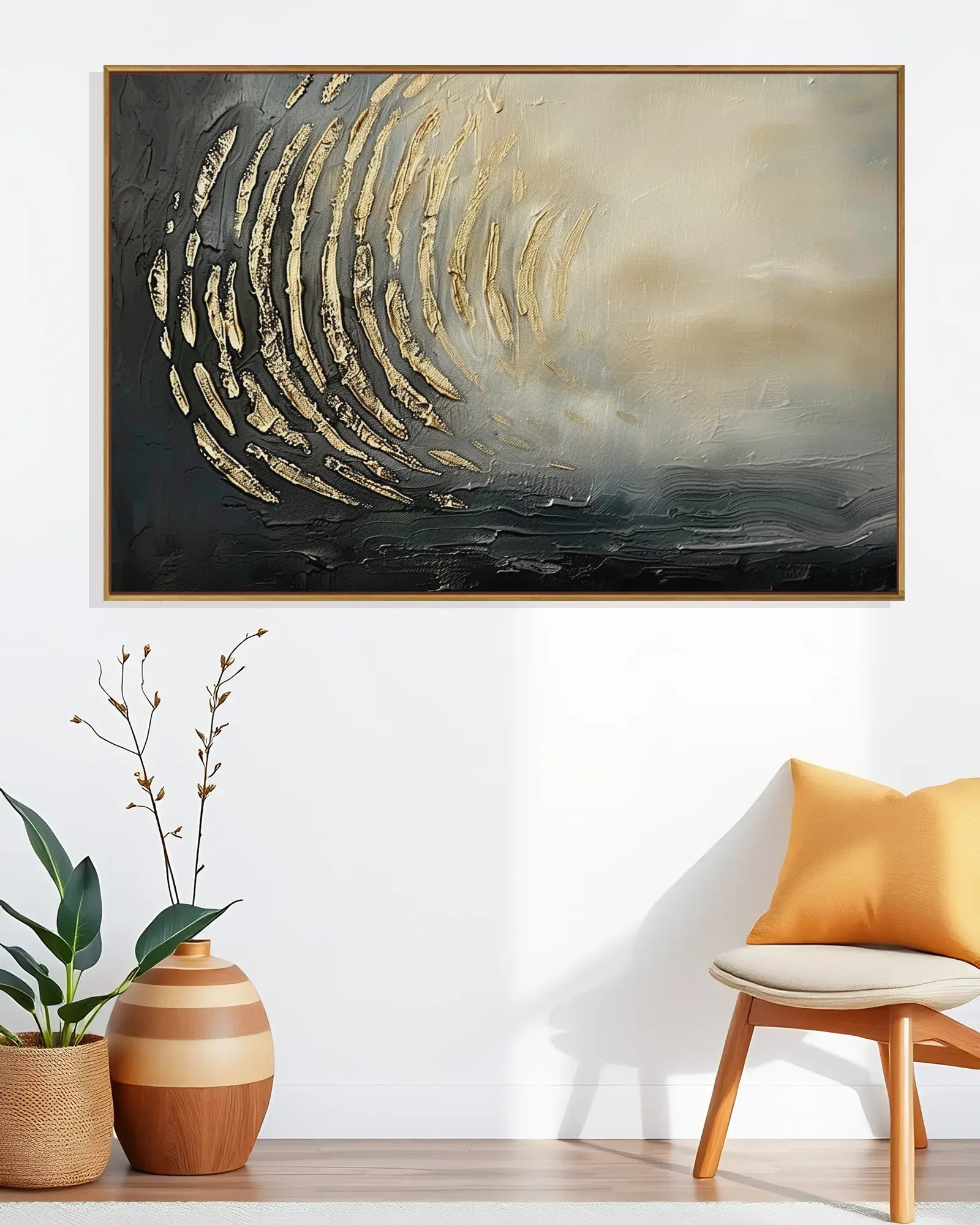 Oversized Abstract Wabi Sabi Canvas Art No.160