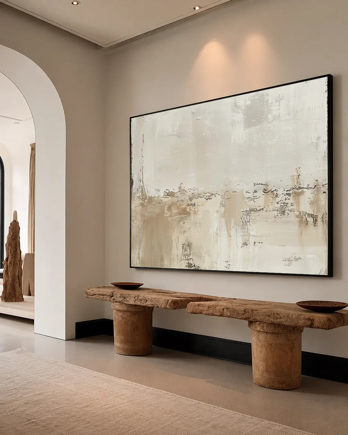 Oversized Abstract Wabi Sabi Canvas Painting No.162