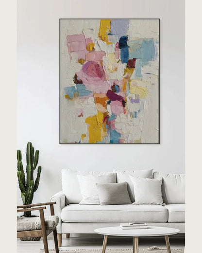 Oversized Colorful Art On Canvas for Living Room No.033