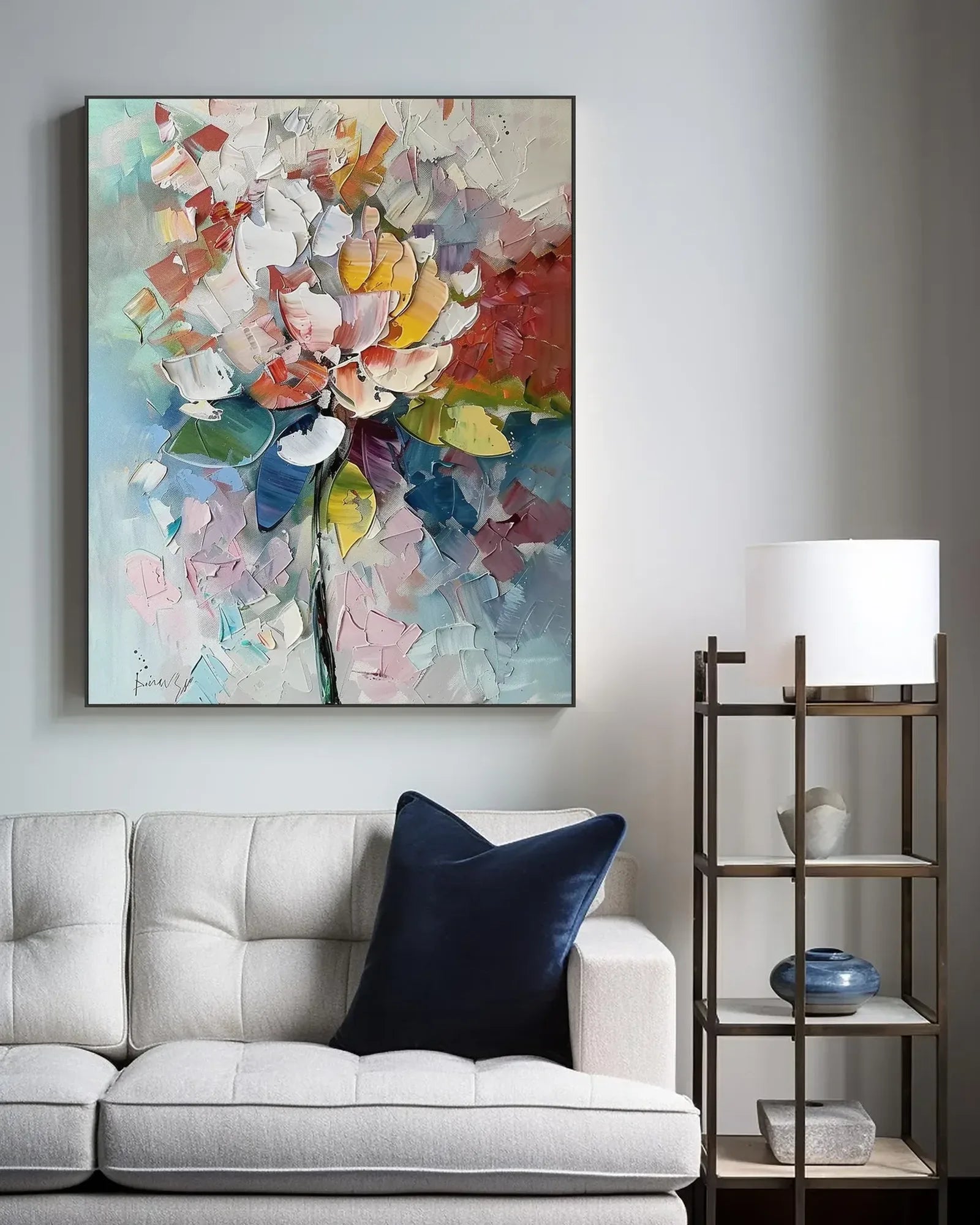 Oversized Colorful Art Wall Painting for Apartment No.042