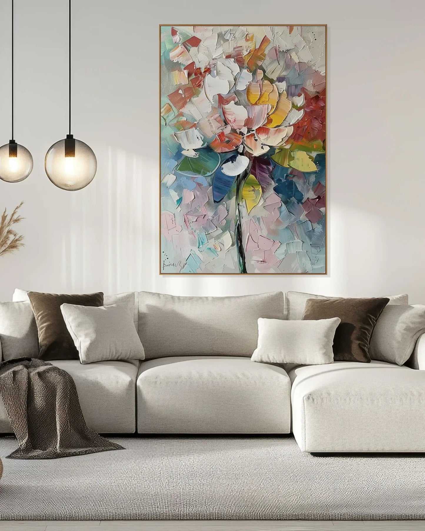 Oversized Colorful Art Wall Painting for Apartment No.042