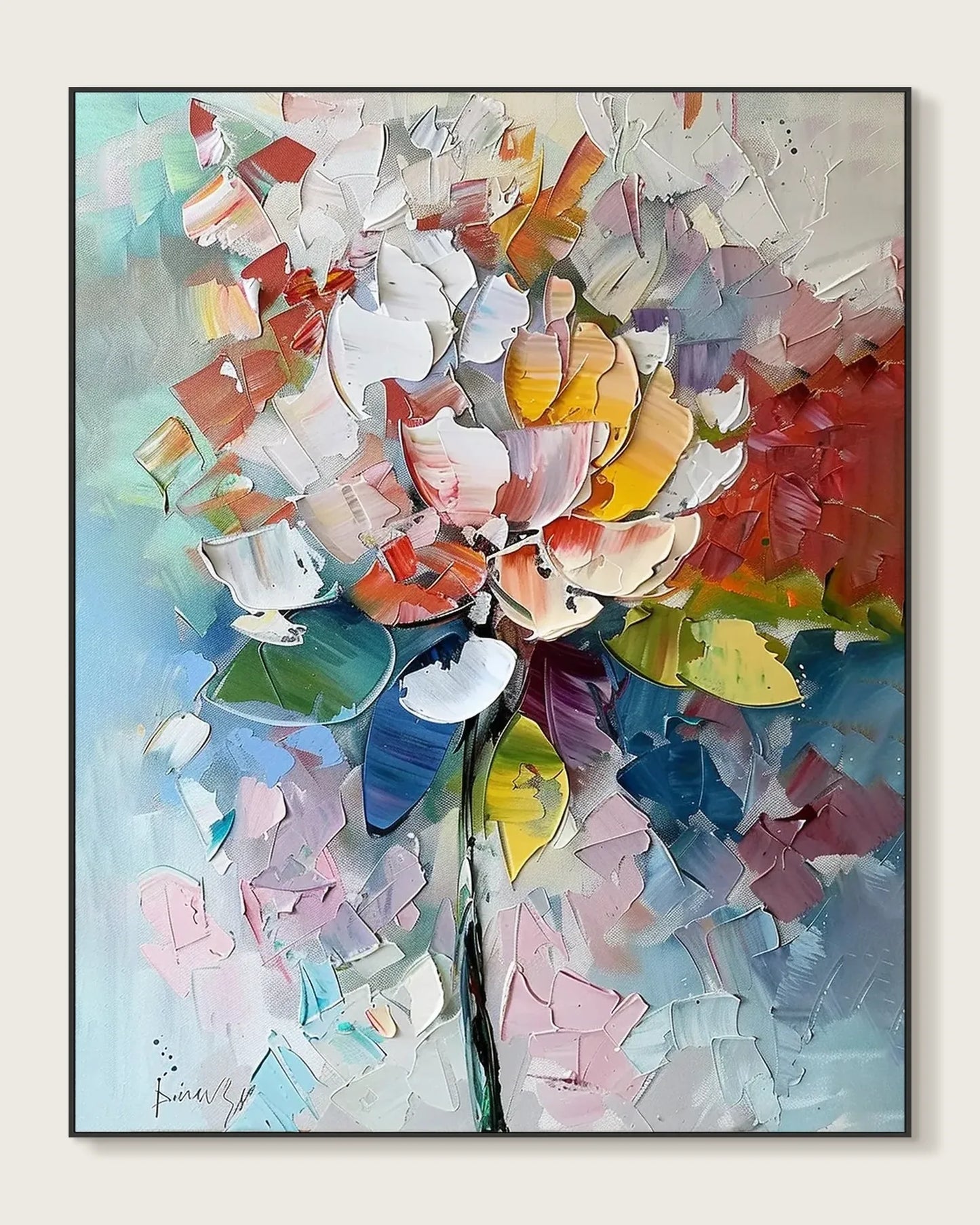 Oversized Colorful Art Wall Painting for Apartment No.042