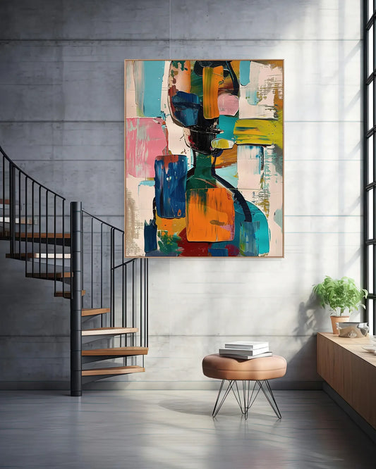 Oversized Colorful Art for Living Room for Large Walls No.029