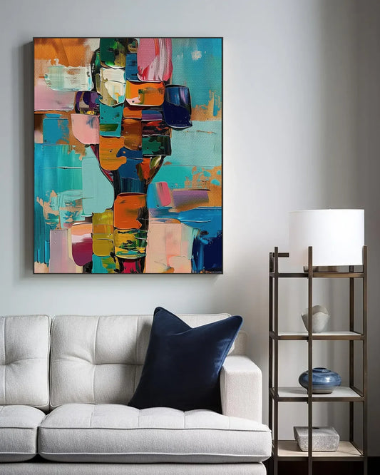 Oversized Colorful Canvas Art for Living Room No.034