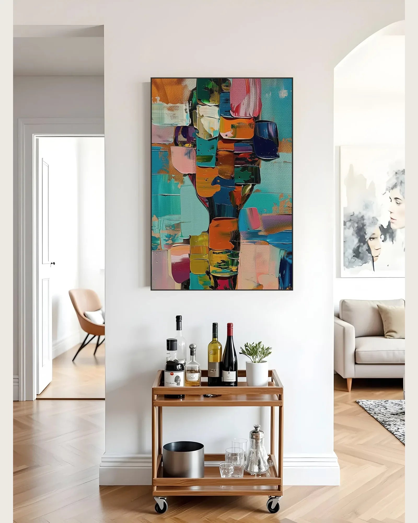 Oversized Colorful Canvas Art for Living Room No.034