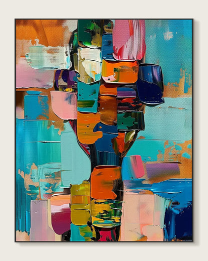 Oversized Colorful Canvas Art for Living Room No.034