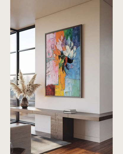 Oversized Colorful Canvas Painting for Bedroom No.036