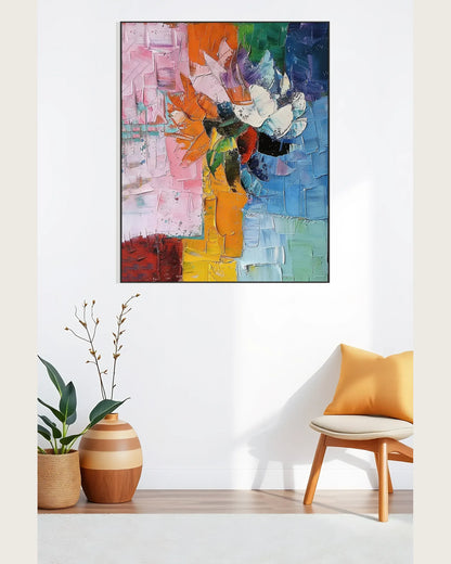 Oversized Colorful Canvas Painting for Bedroom No.036