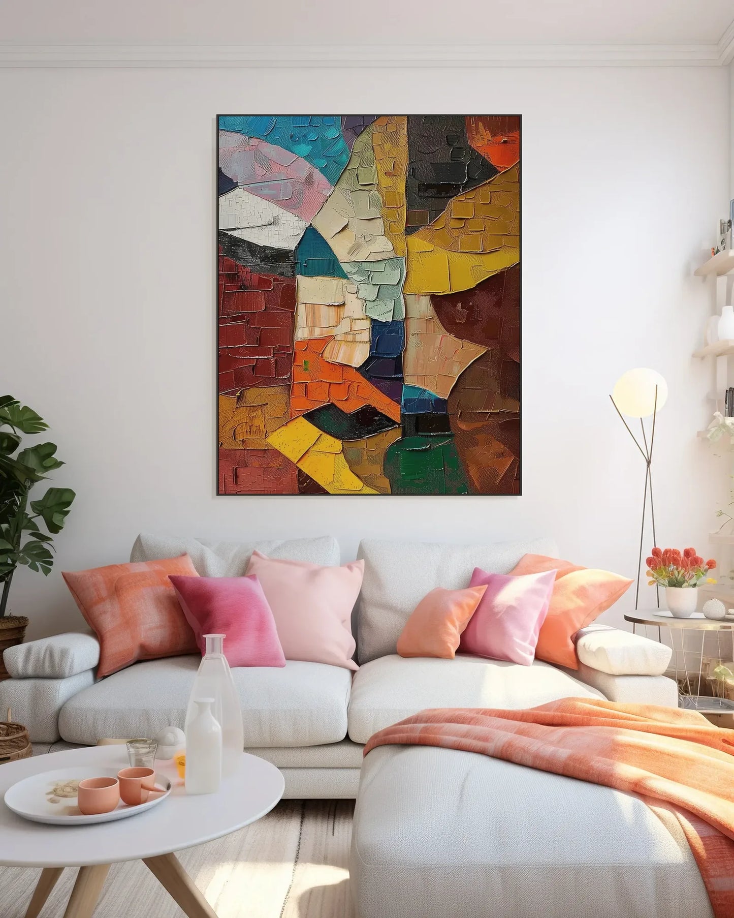 Oversized Colorful Painting On Canvas for Living Room No.032