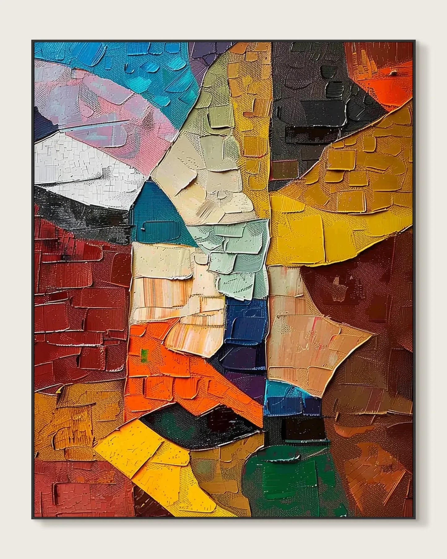 Oversized Colorful Painting On Canvas for Living Room No.032