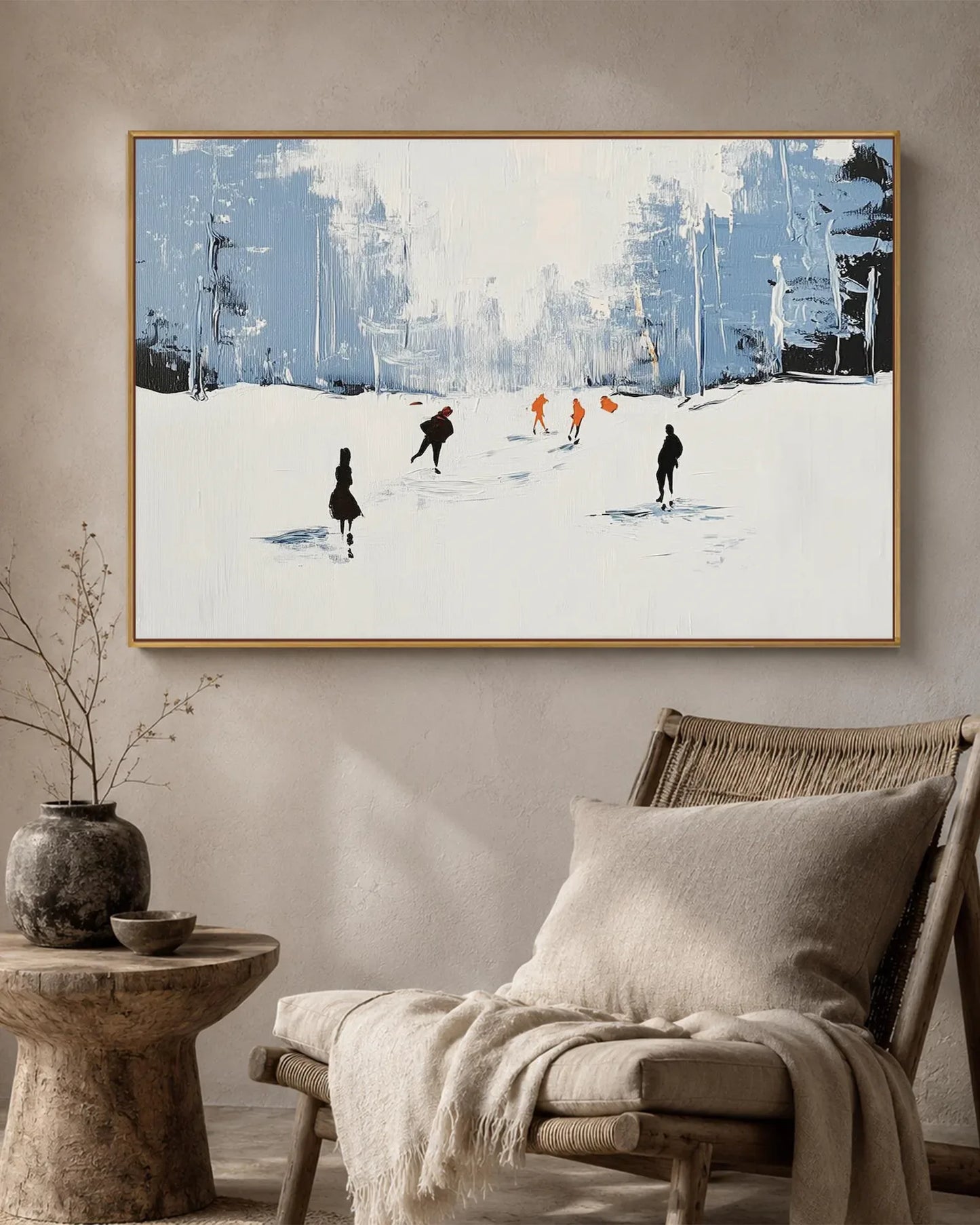 Oversized Modern Wabi Sabi Canvas Painting No.172
