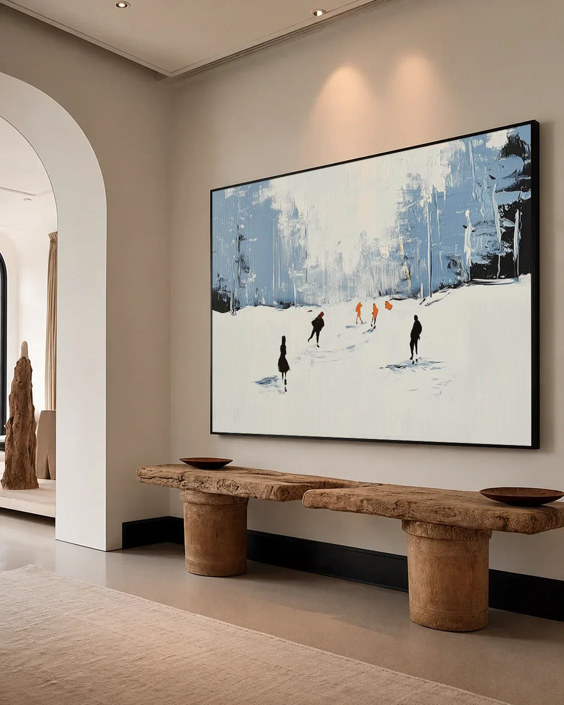 Oversized Modern Wabi Sabi Canvas Painting No.172