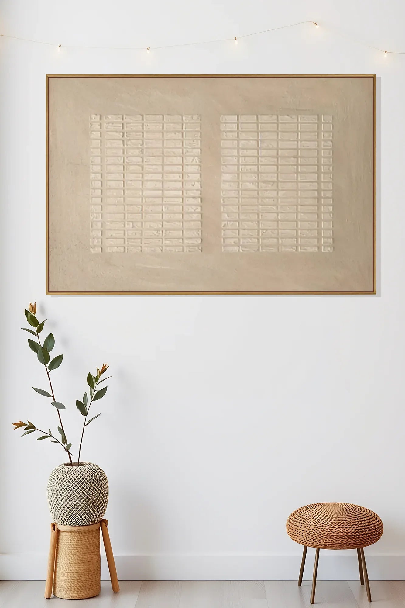 Oversized Natural Tone Wabi Sabi Artwork No.174