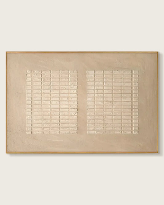 Oversized Natural Tone Wabi Sabi Artwork No.174