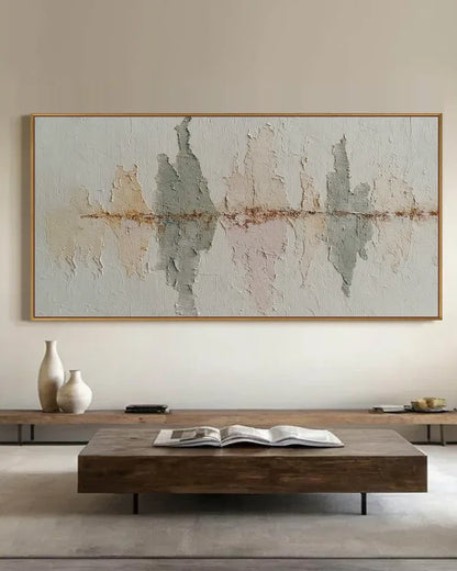Oversized Natural Tone Wabi Sabi Canvas Art No.175