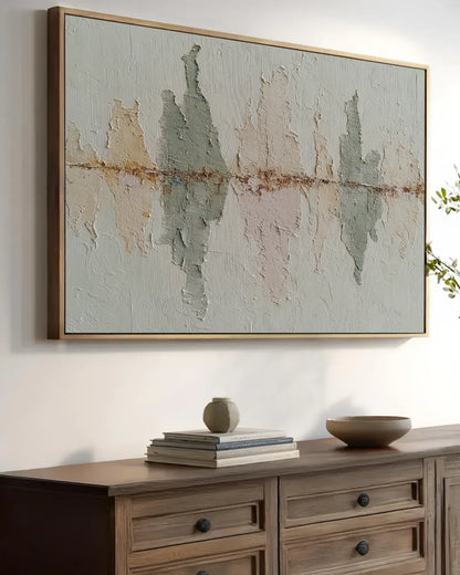 Oversized Natural Tone Wabi Sabi Canvas Art No.175
