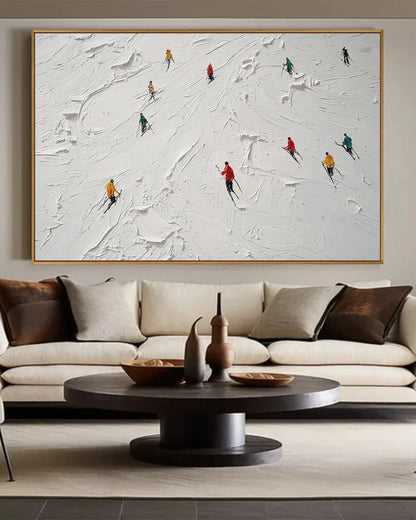 Oversized Natural Tone Wabi Sabi Canvas Painting No.177