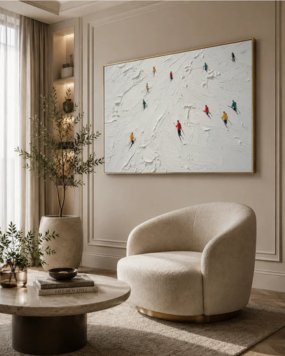Oversized Natural Tone Wabi Sabi Canvas Painting No.177