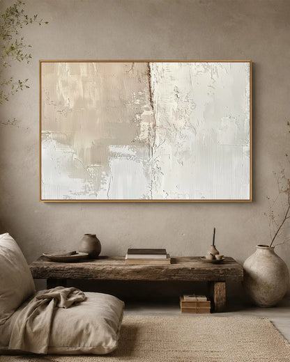 Oversized Natural Tone Wabi Sabi Wall Art No.173