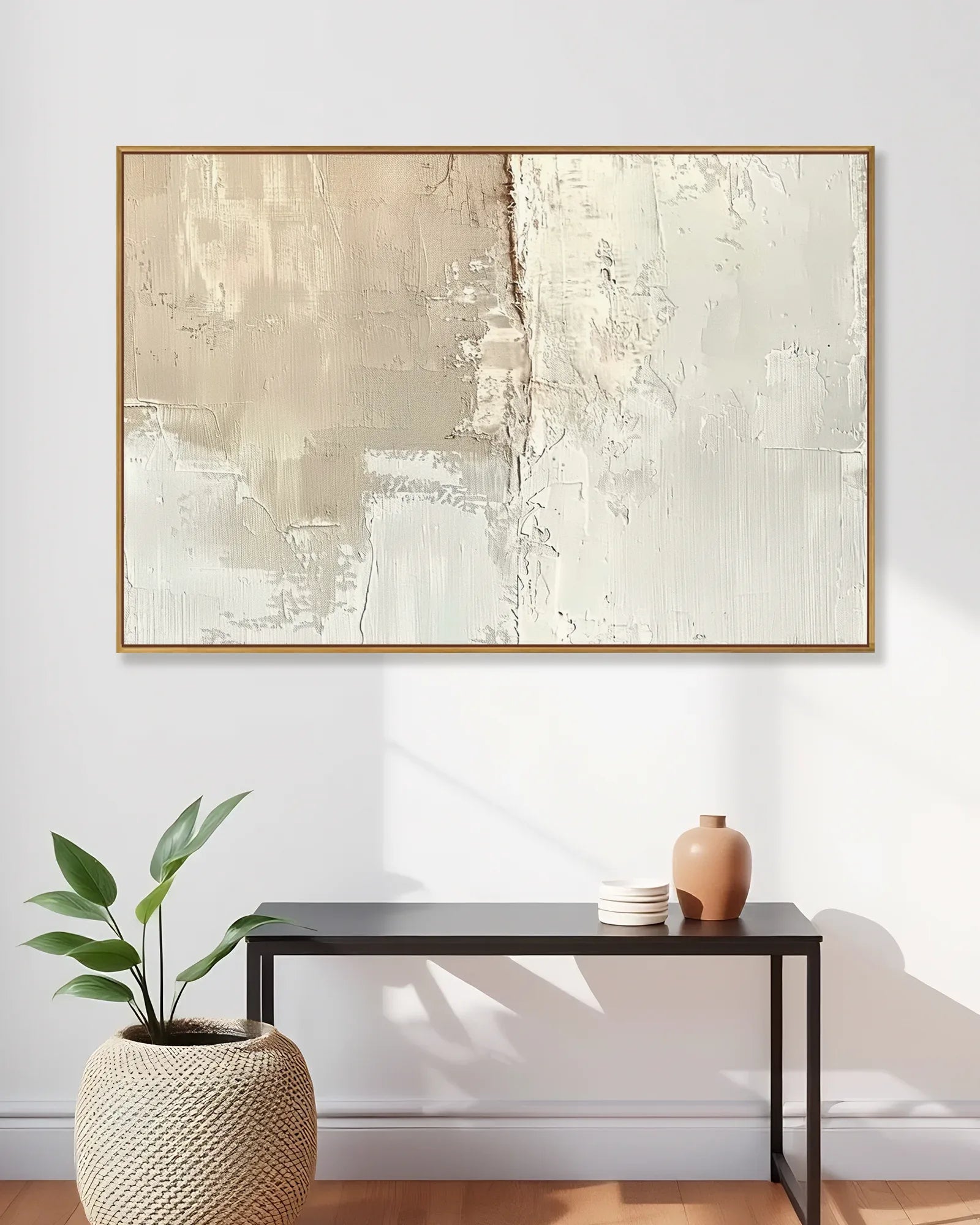 Oversized Natural Tone Wabi Sabi Wall Art No.173