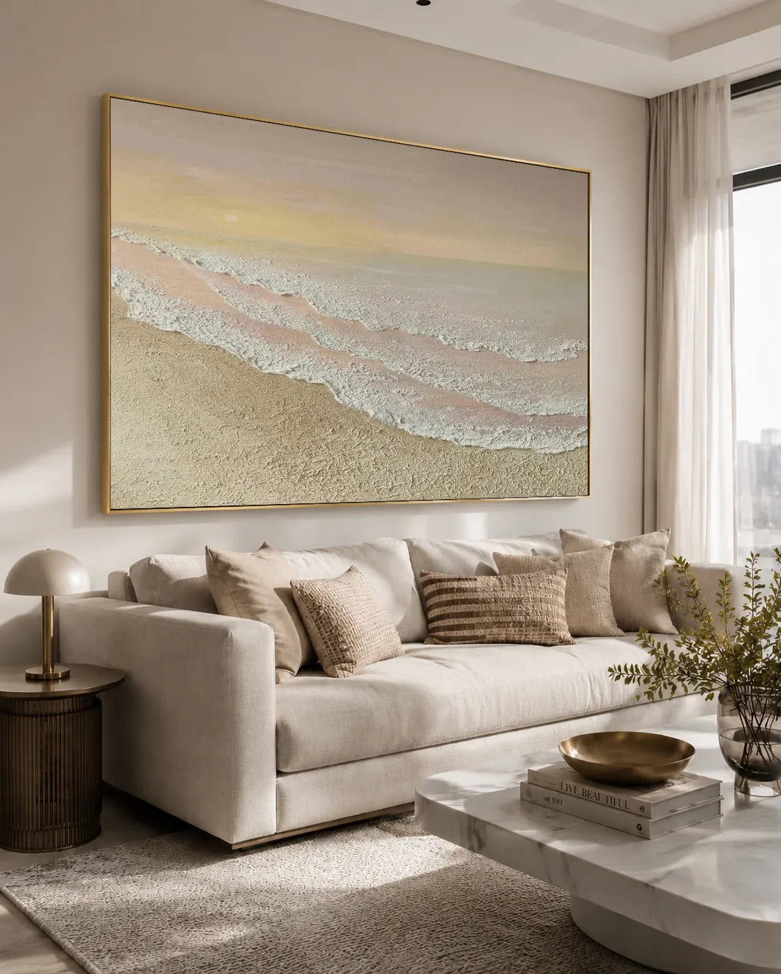 Oversized Natural Tone Wabi Sabi Wall Decor No.176