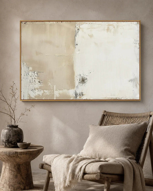 Oversized Neutral Wabi Sabi Artwork No.164