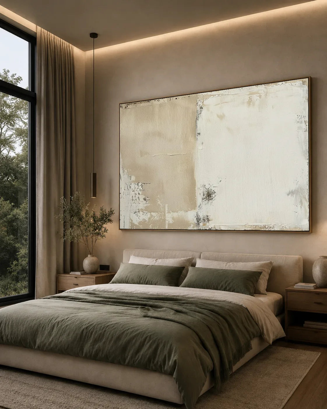 Oversized Neutral Wabi Sabi Artwork No.164