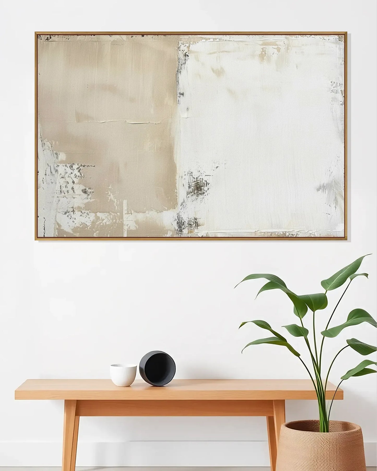 Oversized Neutral Wabi Sabi Artwork No.164