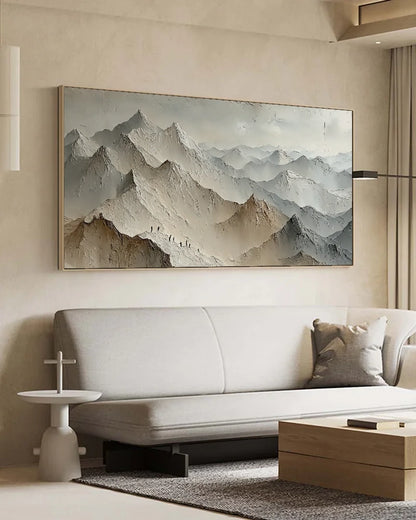 Oversized Neutral Wabi Sabi Canvas Art No.165