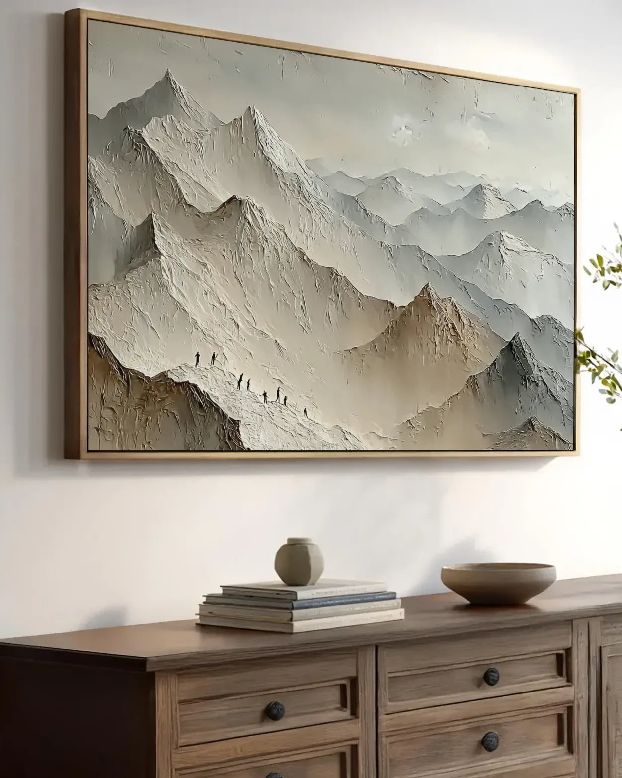Oversized Neutral Wabi Sabi Canvas Art No.165