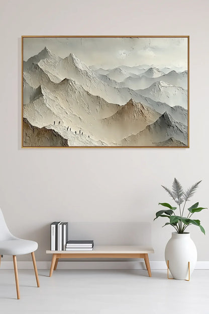 Oversized Neutral Wabi Sabi Canvas Art No.165