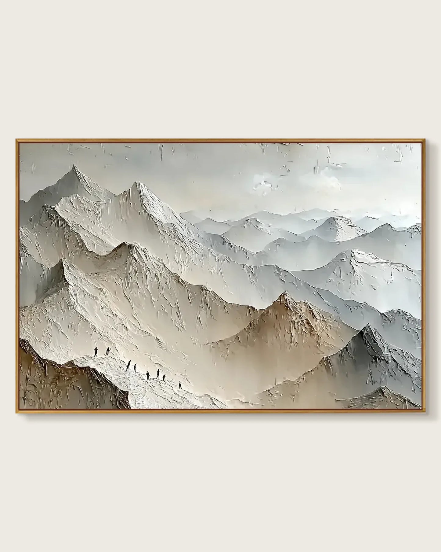 Oversized Neutral Wabi Sabi Canvas Art No.165