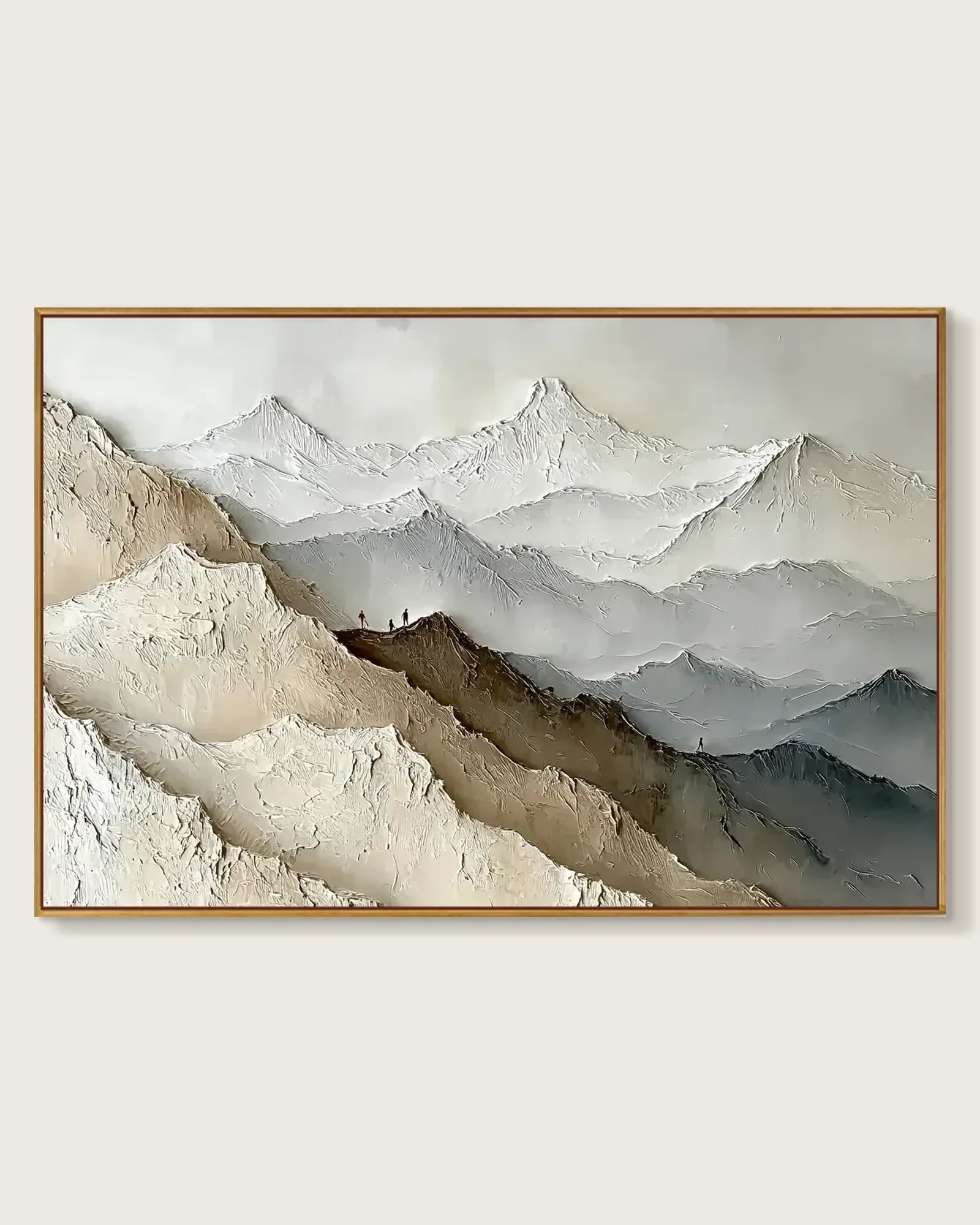 Oversized Neutral Wabi Sabi Canvas Painting No.167