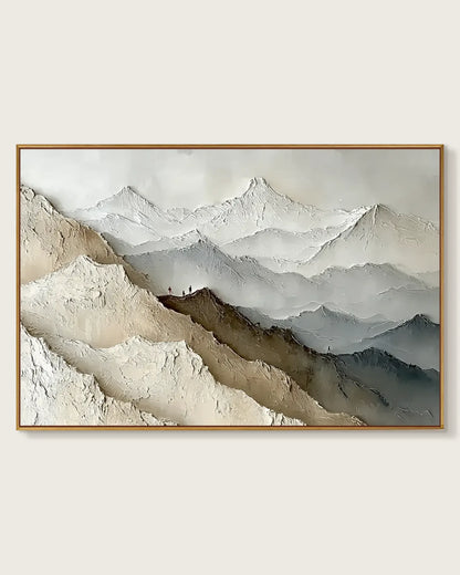 Oversized Neutral Wabi Sabi Canvas Painting No.167