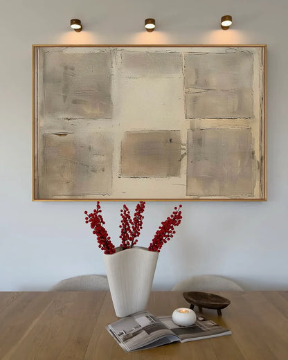 Oversized Neutral Wabi Sabi Wall Art No.163