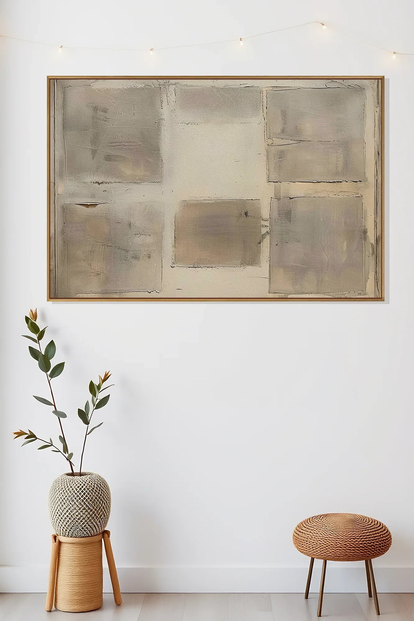 Oversized Neutral Wabi Sabi Wall Art No.163