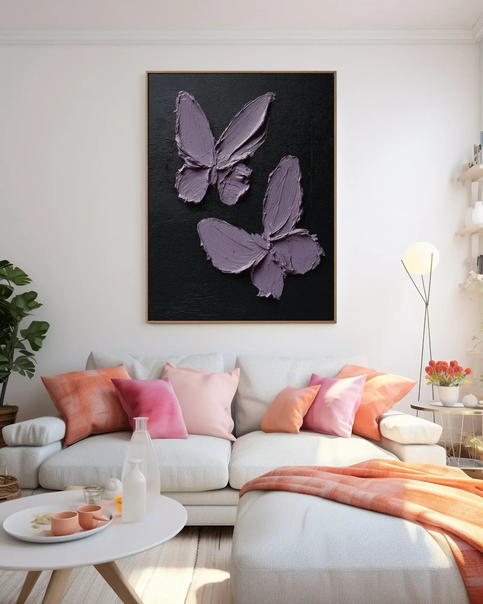 Purple Butterfly Canvas Art No.141