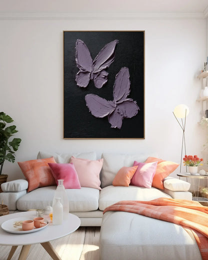 Purple Butterfly Canvas Art No.141