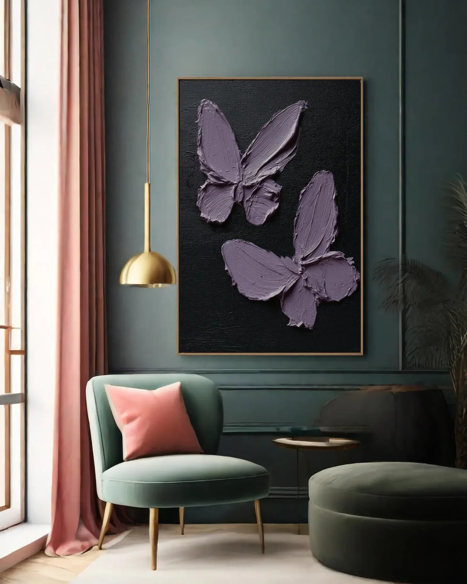 Purple Butterfly Canvas Art No.141