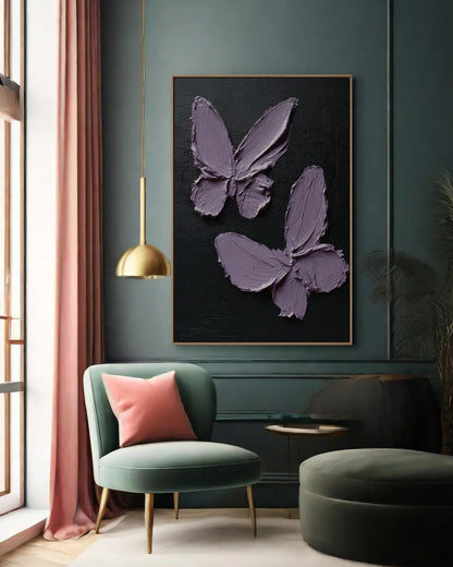 Purple Butterfly Canvas Art No.141