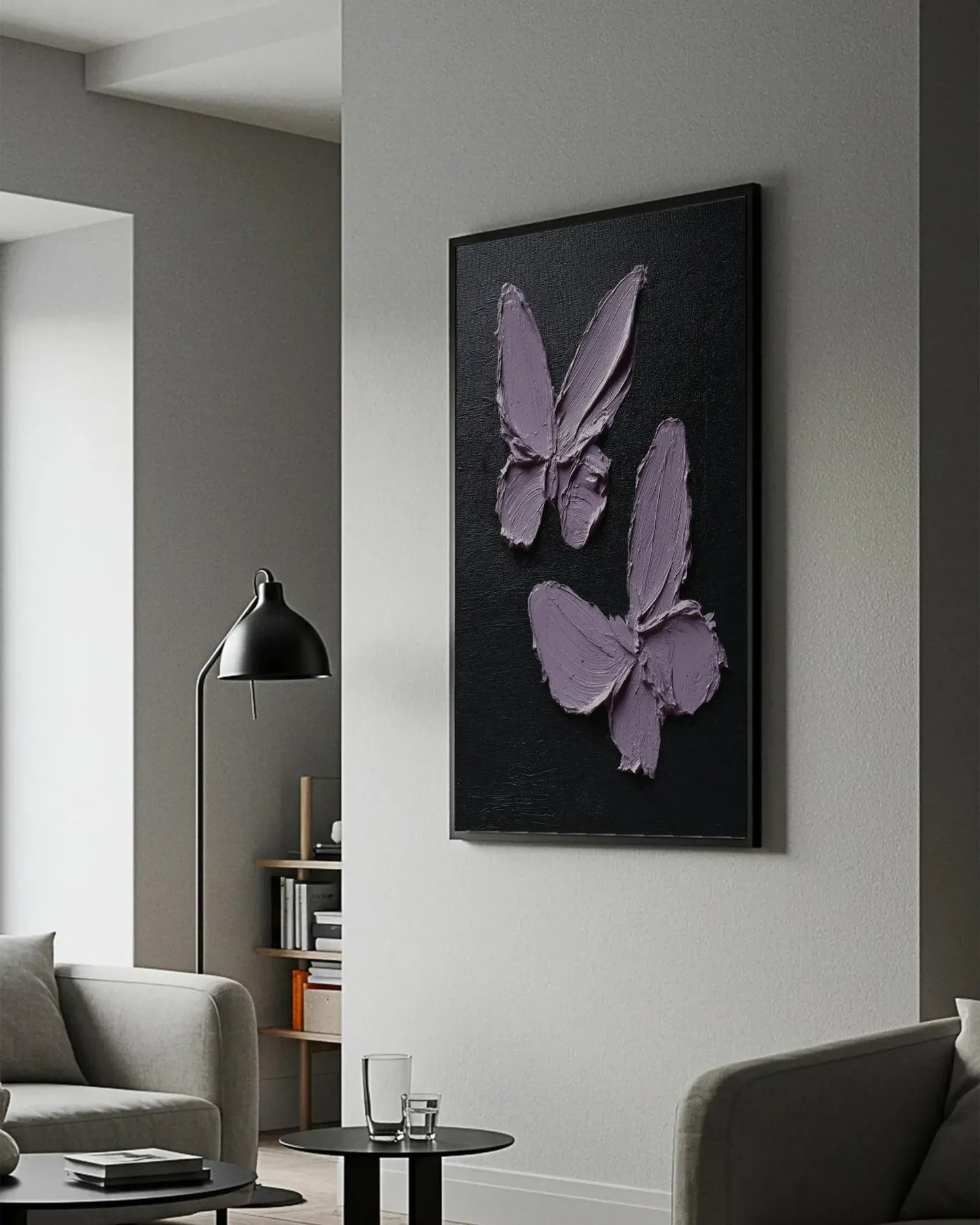 Purple Butterfly Canvas Art No.141