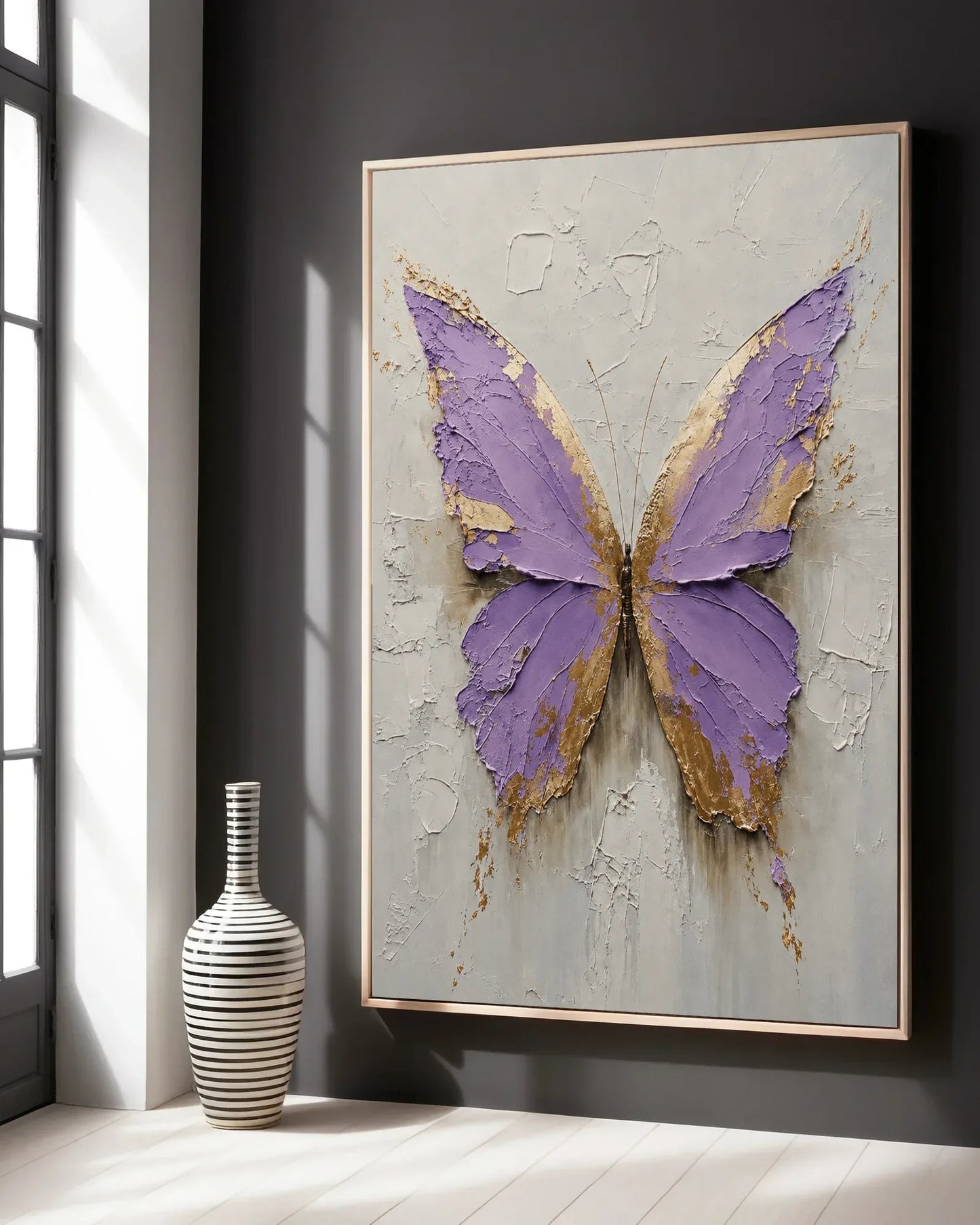Purple Butterfly Canvas Painting No.144