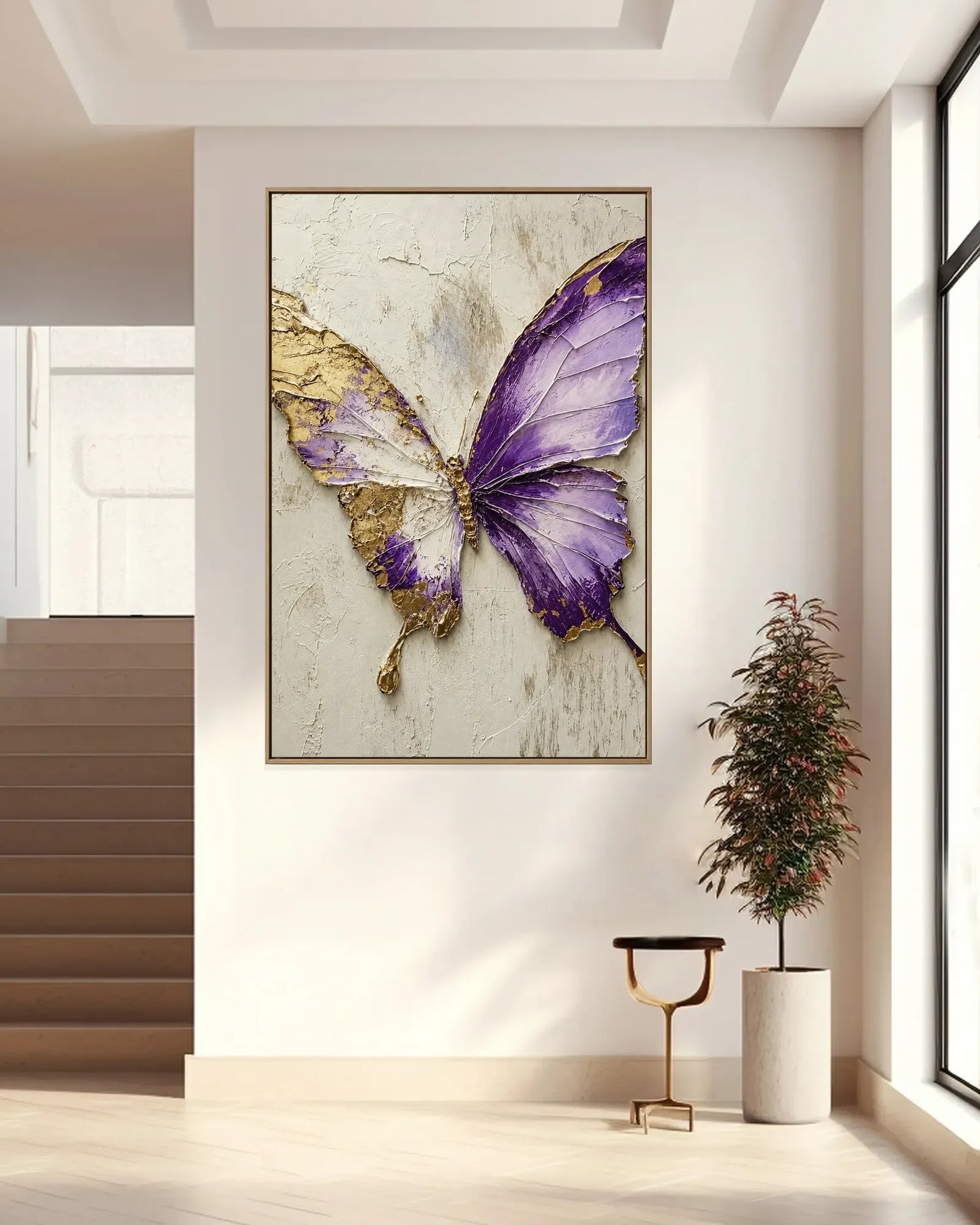 Purple Butterfly Painting No.145