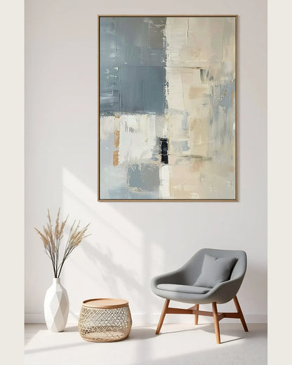 Soft Abstract Minimalist Canvas Painting No.070