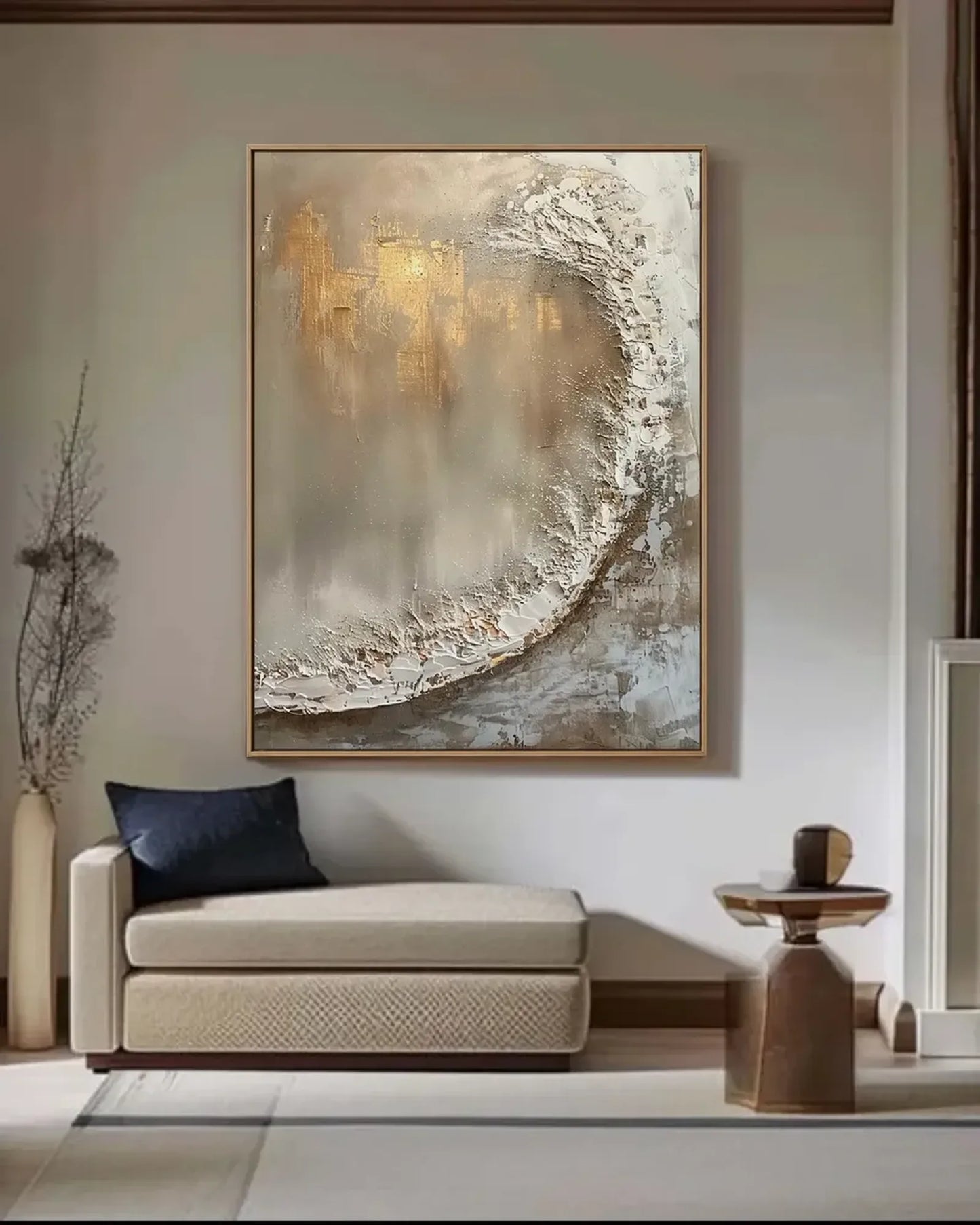 Soft Neutral Wabi Sabi Canvas Art No.032