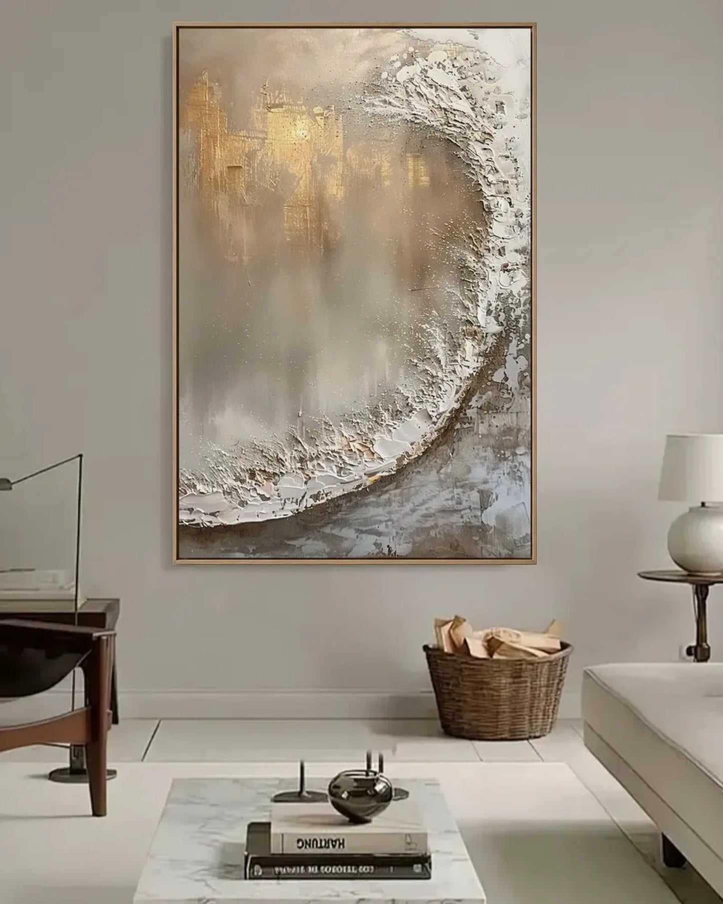 Soft Neutral Wabi Sabi Canvas Art No.032