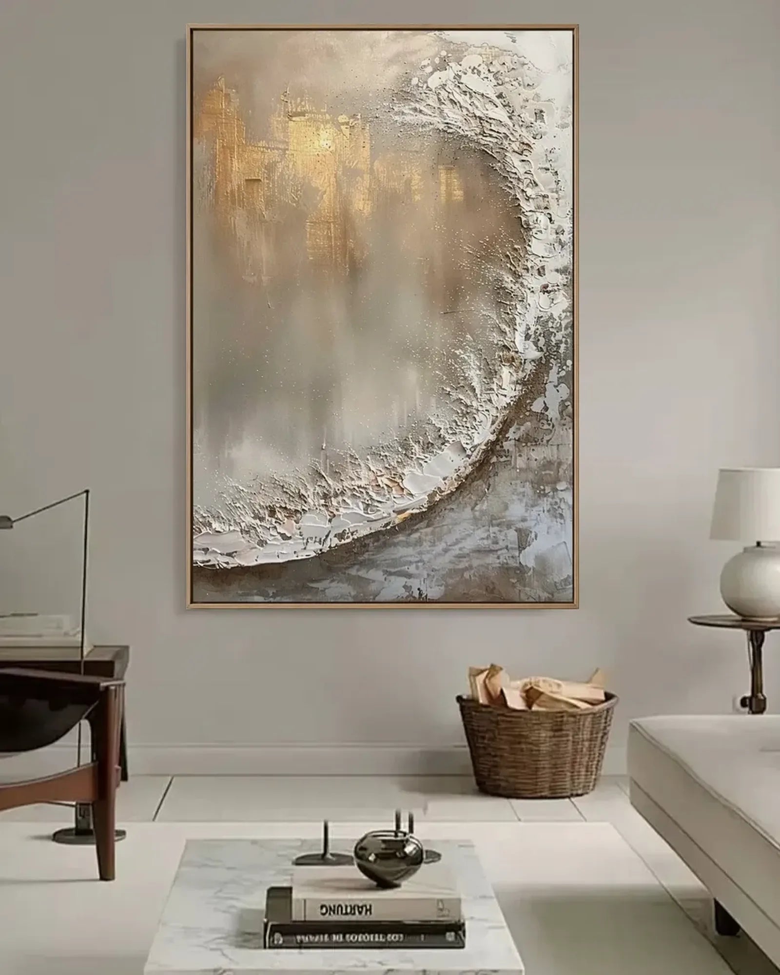 Soft Neutral Wabi Sabi Canvas Art No.032
