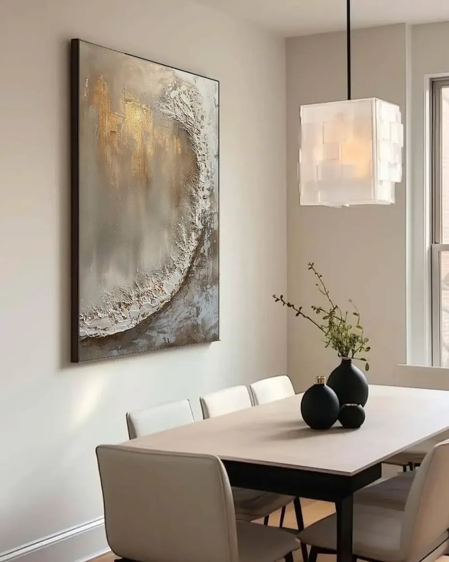 Soft Neutral Wabi Sabi Canvas Art No.032